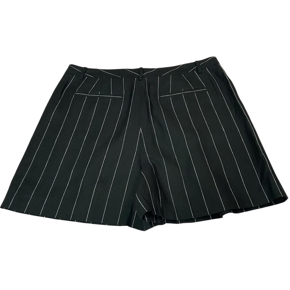 Lauren Ralph Lauren Linen Black Pinstripe Pleated Shorts LRL - Women’s 12 NWT - Picture 12 of 16